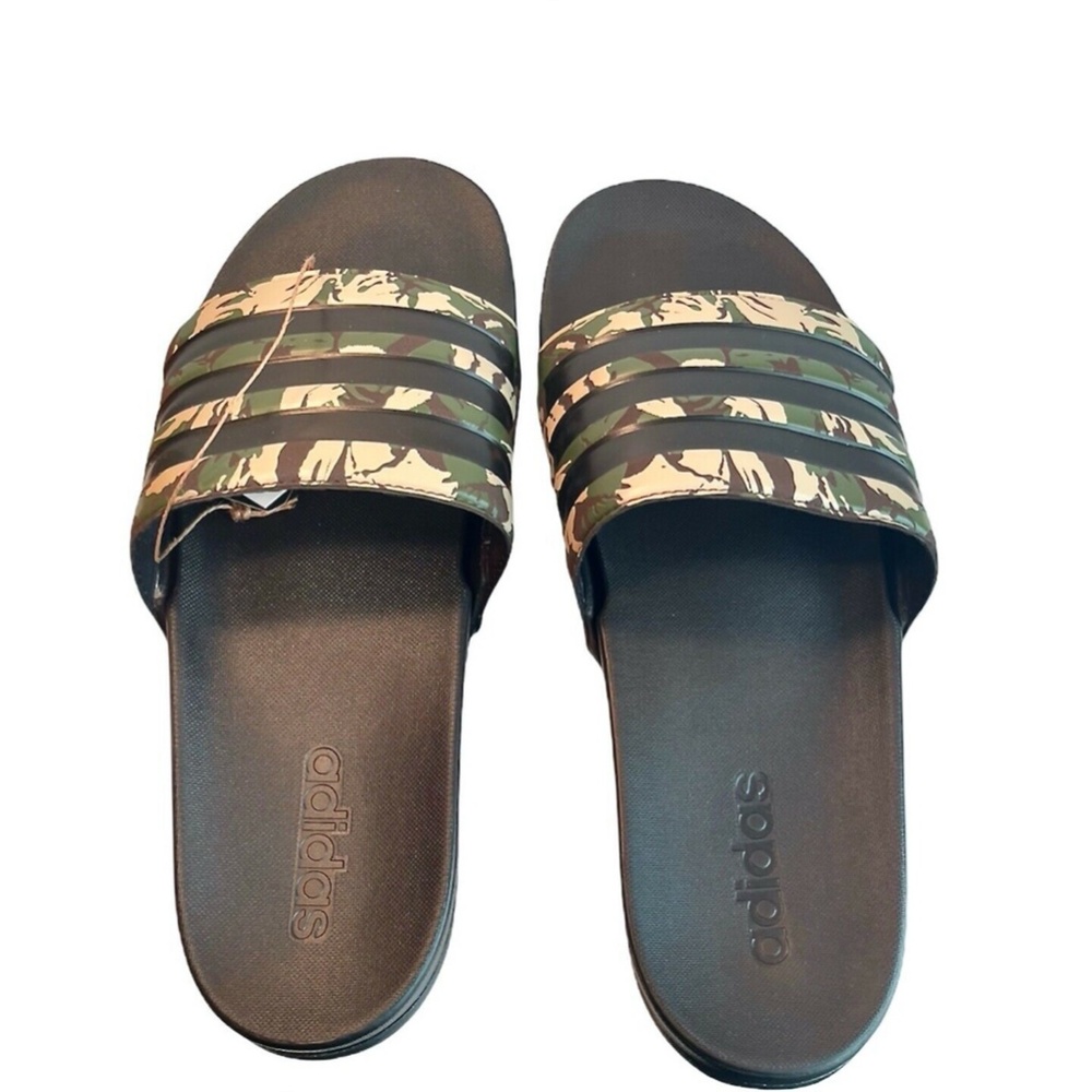 Adidas Adilette Comfort Mens Slides Sandals Pine Camo Shoes  FZ4686 - Picture 7 of 8